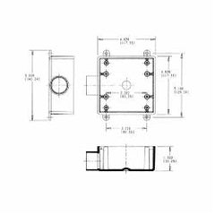 ABB E9802D CAR (5133380) 1/2IN 2FSE 2-GANG WP BOX..