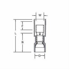 ABB TNF14-4FB-XV Catamount Fully Insulated Nylon Female Bullet Disconnect 600 Volt 16 to 14 AWG