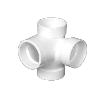 Charlotte Pipe 449 Plastic DWV Utility Tee 2 Inch PVC Hub 449