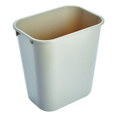 Rubbermaid FG295500BEIG Deskside Wastebasket Plastic 13 Quart Beige