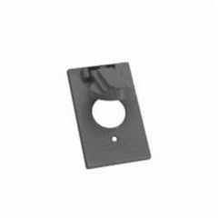 Crouse-Hinds TP7202 Weatherproof Self-Closing Cover Gray Die Cast Aluminum Single Gang 1.425 Diameter Opening