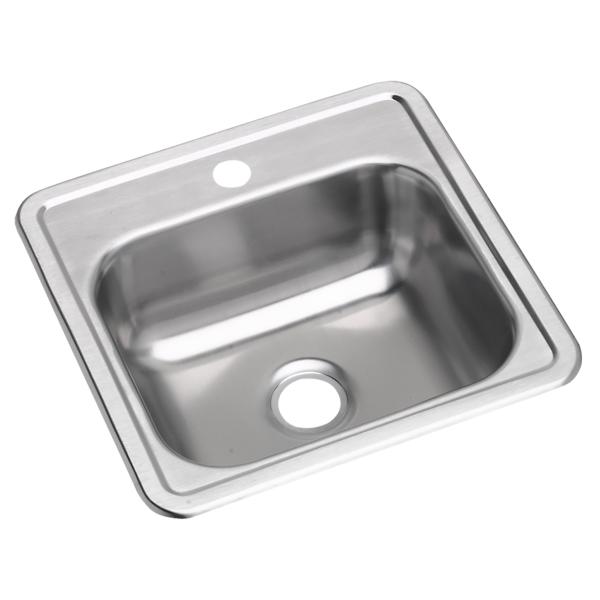 Elkay D115161 Dayton Stainless Steel 15 x 15 x 5-3/16 Single Bowl Drop-in Bar Sink