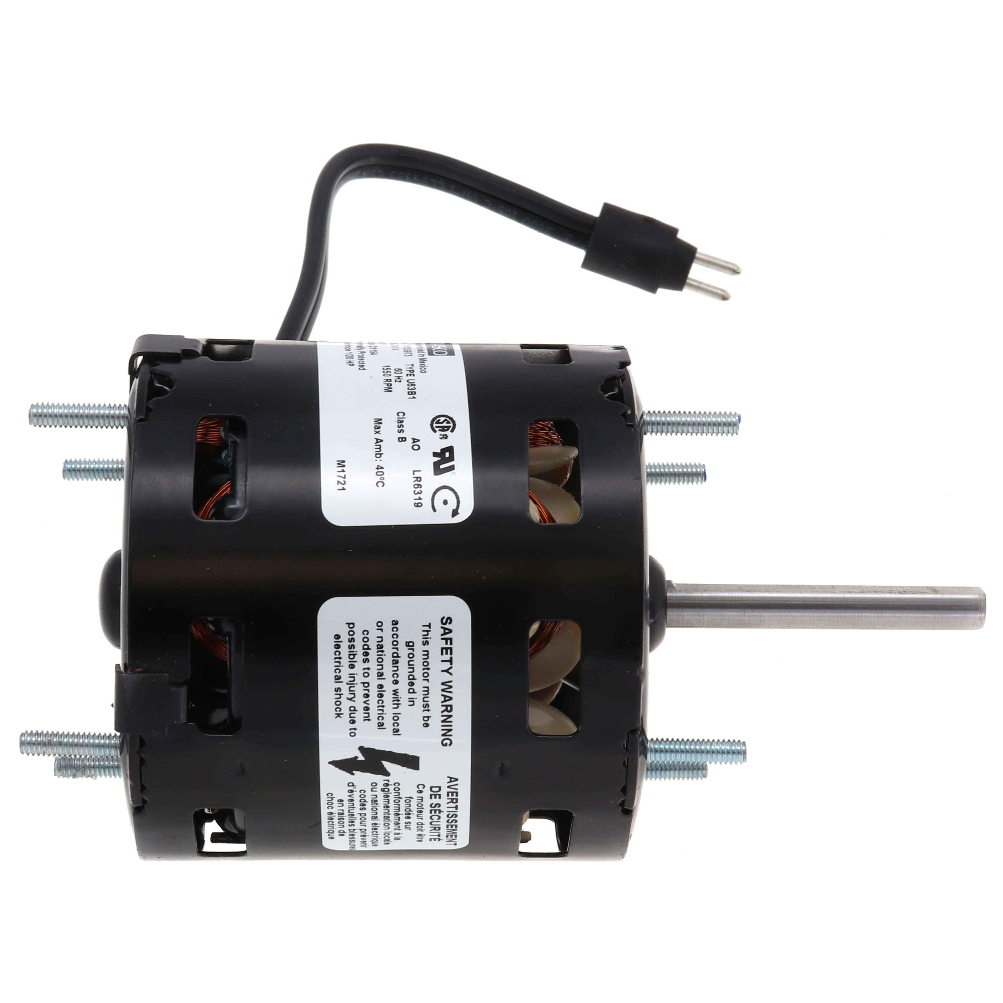 Fasco D1154 Fan Motor Shaded Pole 1/20 Horsepower 230 Volt Clockwise 1500 Revolution per Minute 60 Hertz