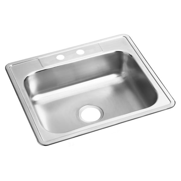 Elkay D125222 Stainless Steel 25 x 22 x 6-9/16 Single Bowl Drop-in Sink