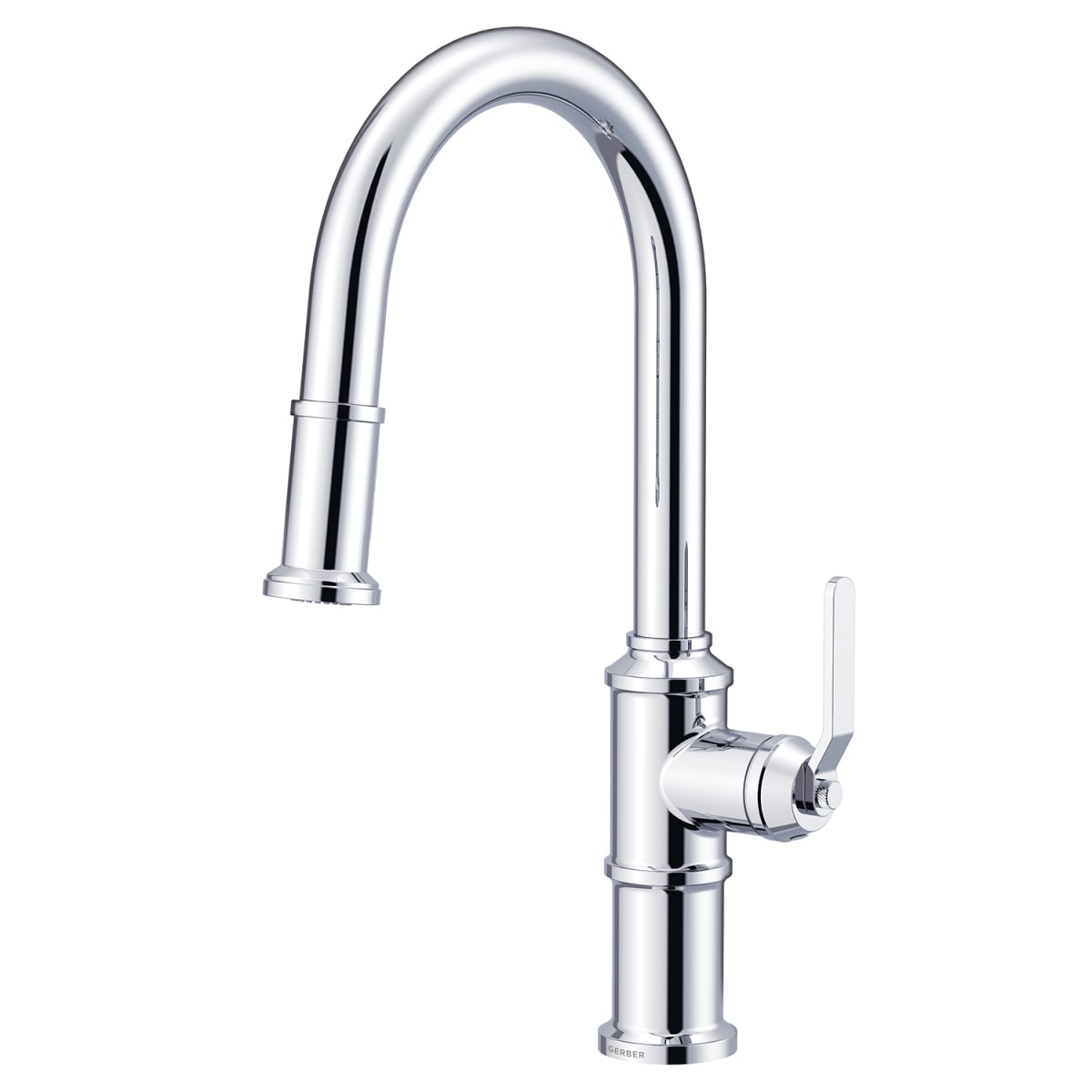 Gerber D454437 Kinzie 1H Pull-Down Kitchen Faucet w/ Snapback Retraction 1.75gpm