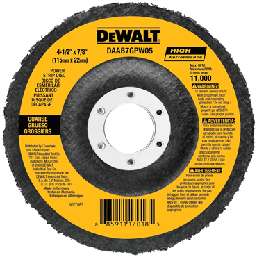 DeWalt DAAB7GPW05 4-1/2 X 7/8 Power Wheel Flap Disc