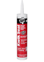 DAP 18002 Kwik Seal 10.1 oz Kitchen and Bath Adhesive Caulk, Cartridge, White