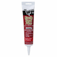 DAP 18526 Kwik Seal Plus 5.5 oz Premium Grade Kitchen and Bath Adhesive Sealant, Cartridge, White