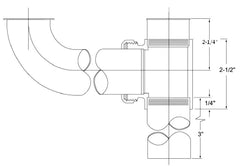 Dearborn Brass 2181A-1 1-1/2 x 16 Center Outlet Waste