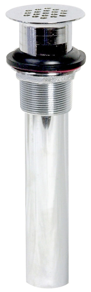 Dearborn 760-1 1-1/4 Diameter, Chrome Plated, Brass, 17 Gauge, Grid, PO Plug, Patent Overflow Plug