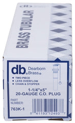 Dearborn 763K-1 Plug Out Center 1-1/4 x 5 Inch 20Ga Brass 2-Piece