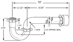 Oatey P9703BG P-Trap Power 1-1/2 In Replacement MPN