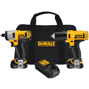 DeWalt DCK211S2 Lithium-Ion Battery 12 Volt Max Cordless Screwdriver and Impact Driver Combo Kit