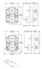 Brizo R75000-WS MultiChoice Universal Integrated Shower Diverter Rough-In Kit