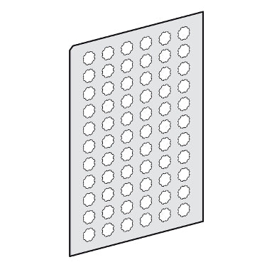 Schneider Electric ZBY1146 Harmony XB4, Harmony XB5 sheet of 66 self adhesive marked legends with marking O