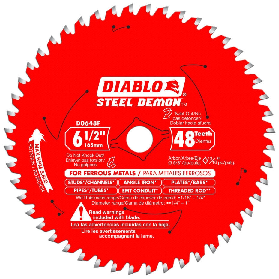 Diablo D0648F Saw Blade 6-1/2 Inch Replacement MPN