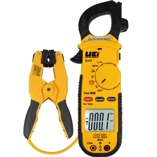 UEI Test Instruments DL479COMBO DL479, AC 600A True RMS HVAC/R Clamp-On Meter w/ Pipe Clamp (750V)