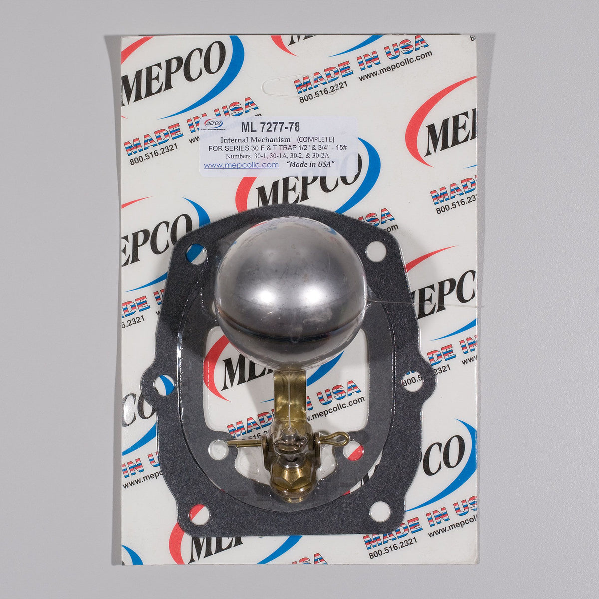 Mepco ML7277-78 - Float, Valve & Gasket for 30-1, 30-1A, 30-2 & 30-2A Traps