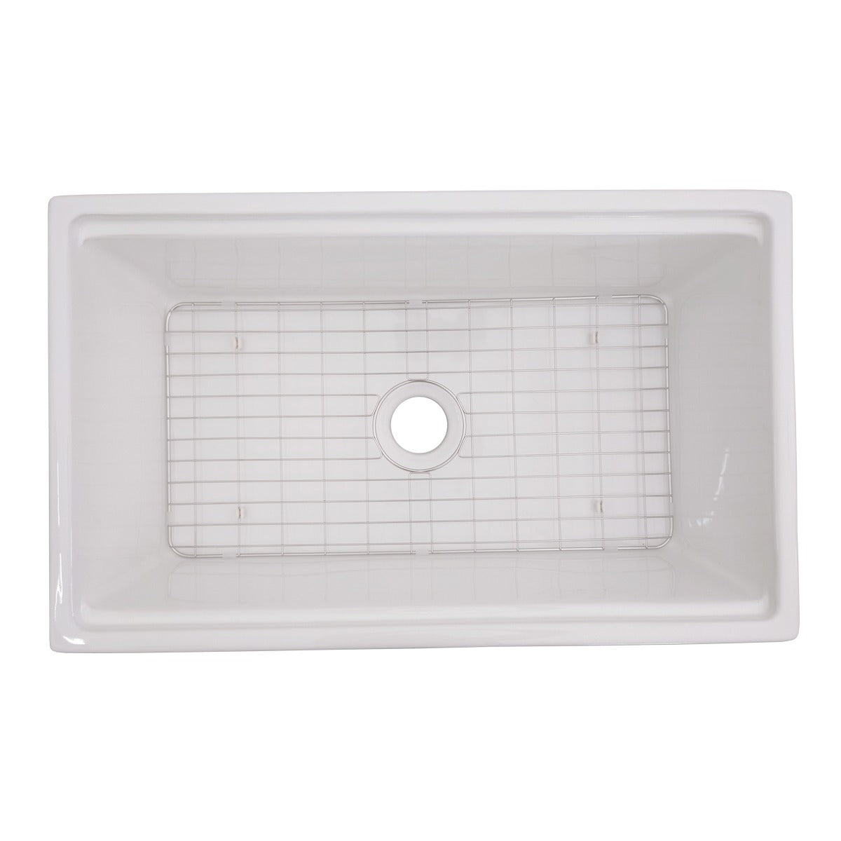 DAKOTA Dakota Plumbing Products DSE-FCAL3320S Fireclay Farmhouse Sink