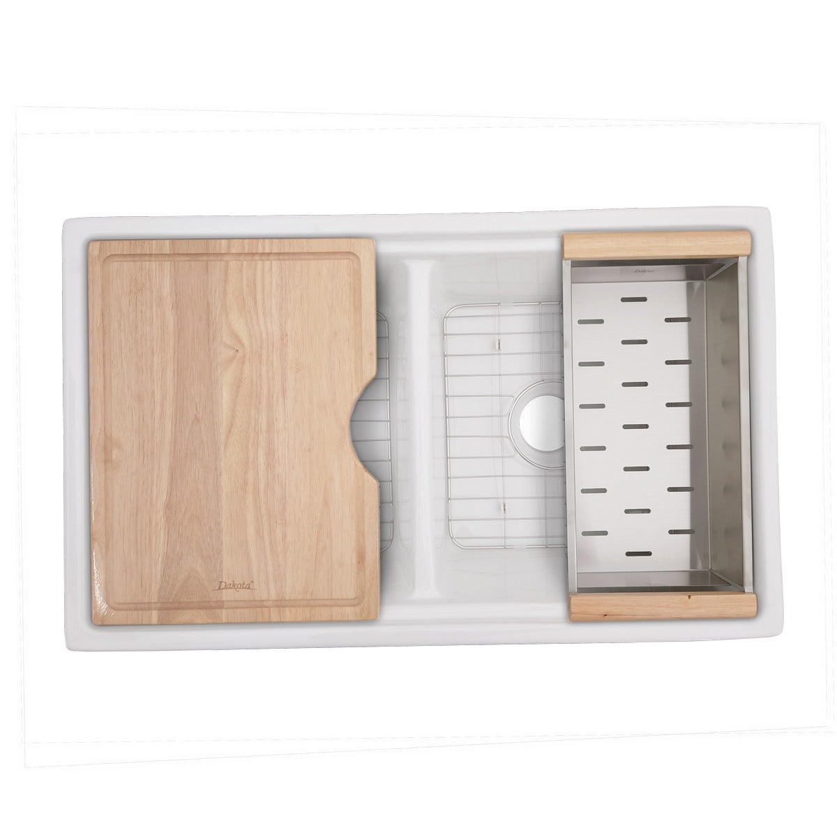 DAKOTA Dakota Plumbing Products DSE-FCAL5050S Fireclay Farmhouse Sink