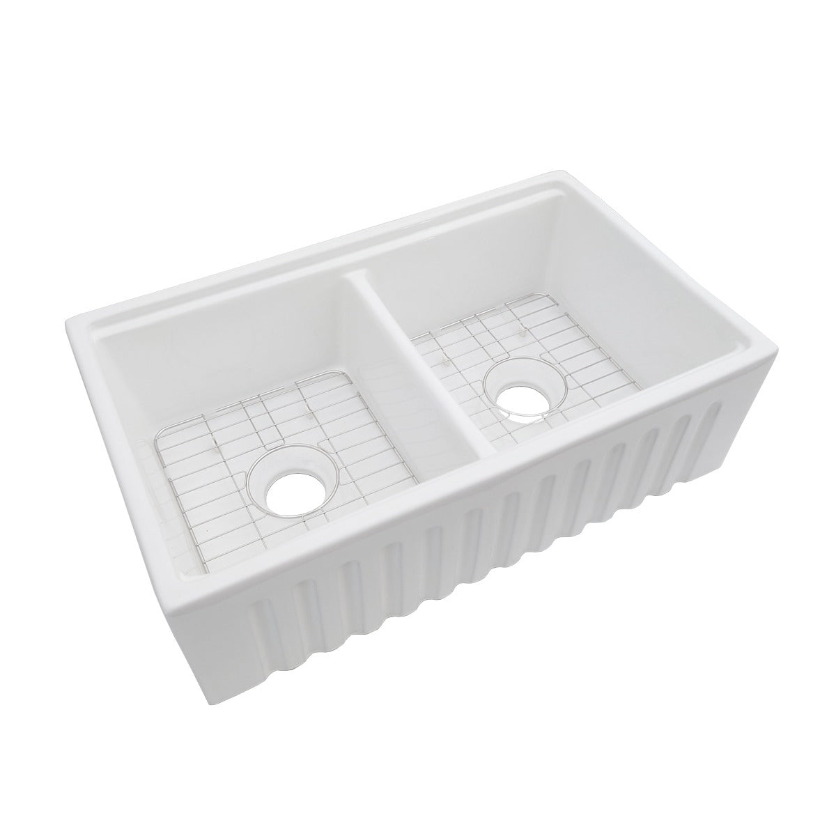 DAKOTA Dakota Plumbing Products DSE-FCAL5050S Fireclay Farmhouse Sink