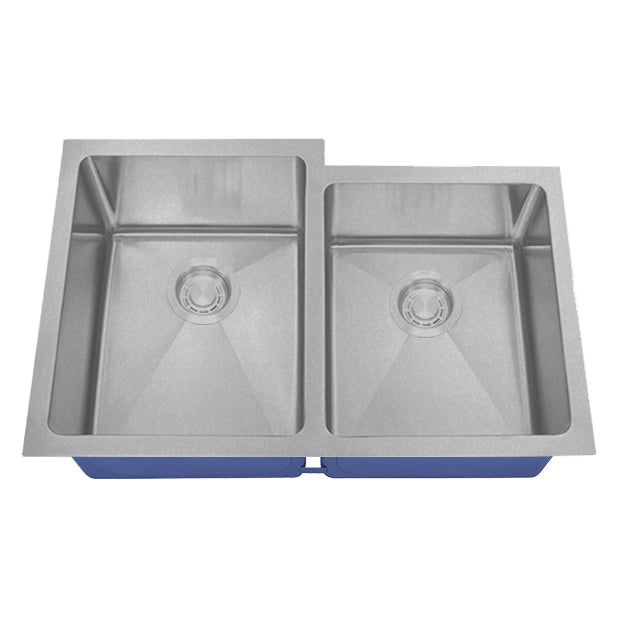 DAKOTA Dakota Plumbing Products DSM-6040-1SV 60/40 Undermount Kitchen Sink