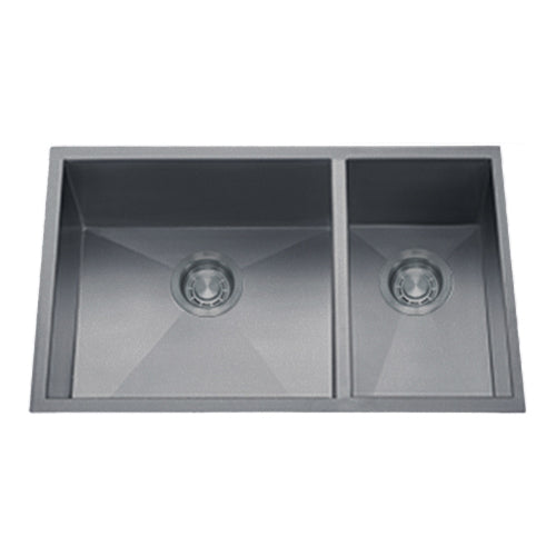 DAKOTA Dakota Plumbing DSZ-7030SV 70/30 Undermount Kitchen Sink Silver
