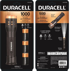 Duracell 8272-DF1000  Aluminum Focusing LED Flashlight, 1000 Lumens, 4 Modes, 6-AA