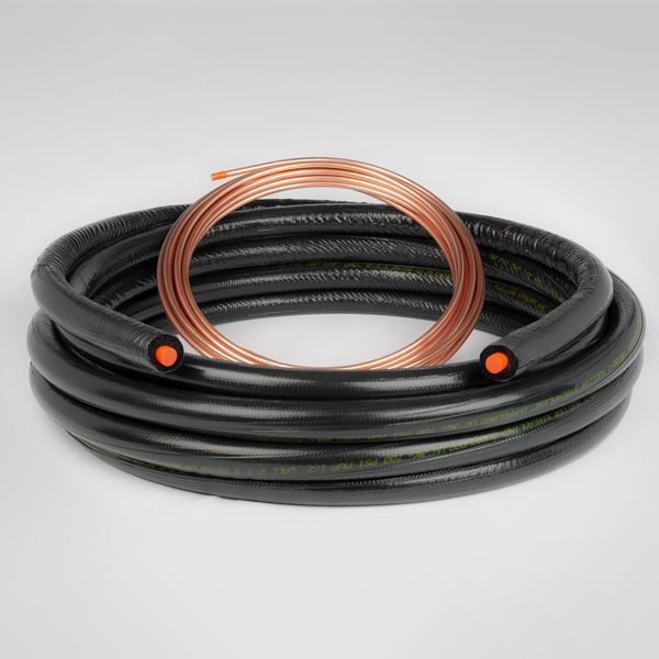 Mueller 612-30-250C Streamline Elastomeric Standard Line Set With Copper Tube 3/8 Liquid Line 3/4 Suction Line 25'