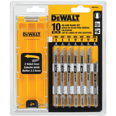 DeWalt DW3741C 10 Pc T-Shank Jig Saw Blade Set