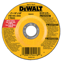 DeWalt DW4418 Metal Wheel