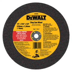 DeWalt DW8005 Cutting Wheel 10 in Diameter 7/64 in Thickness 5/8 in Arbor Replacement MPN