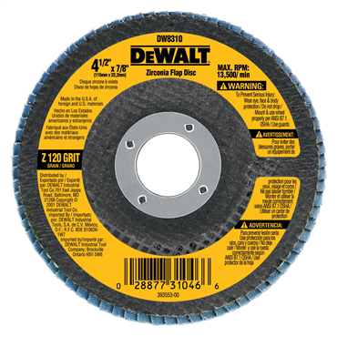 DeWalt DW8310 High Performance Type 29 Flap Discs