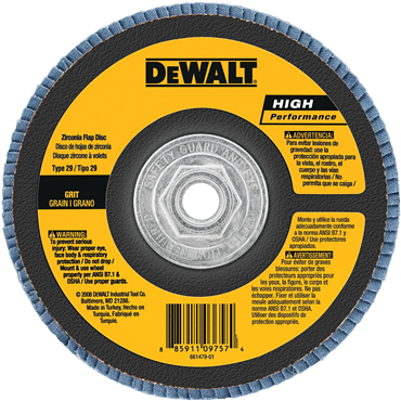 DeWalt DW8381H 6 X 5/8-11 Z60 T29 HP Flap Disc