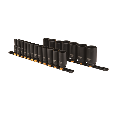 DeWalt DWMT19239 19 Pieces 6 Points Black Oxide Impact Socket Set