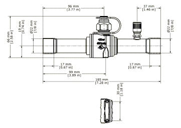 Danfoss 009G8065 7/8 x 7/8, ODF Soldered x ODF Soldered, 650 PSI, Stainless Steel Ball, Brass Body, Straightway, Bi-Flow, Shut-Off, Ball Valve