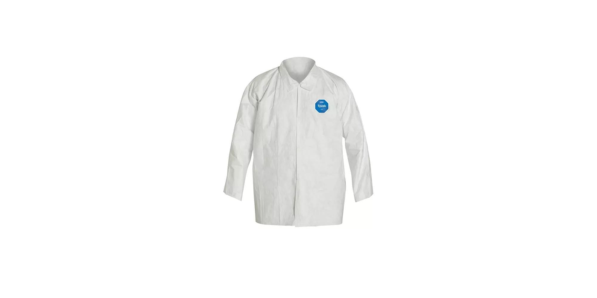 DUPONT Dupont TY303SWHLG005000 Tyvek 400 front snap shirt with collar and open wrists (L / 50 pack)
