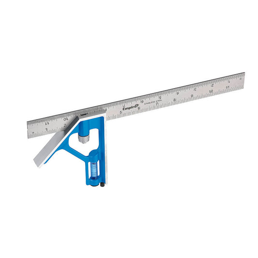 Empire E250 12-Inch Combination Square with Stainless Steel Blade and True Blue Vial