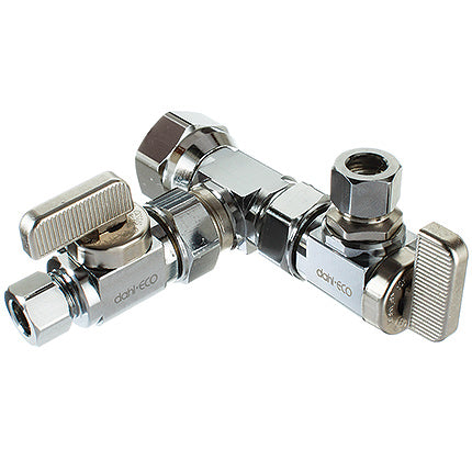 DAHL Dahl Valve E53-6001 1/2 FIP x 3/8 OD Comp x 3/8 OD Comp Dual Shut-Off