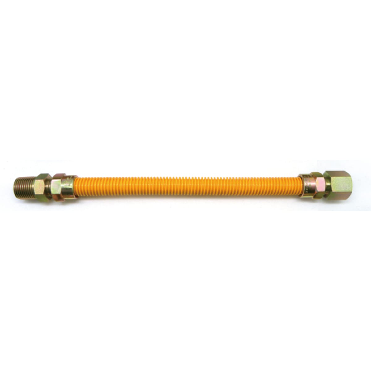 Easyflex EFGC-012-YE-1011-24 1/2 MIP x FIP - 24 Long Yellow Coated Gas Flex Connector