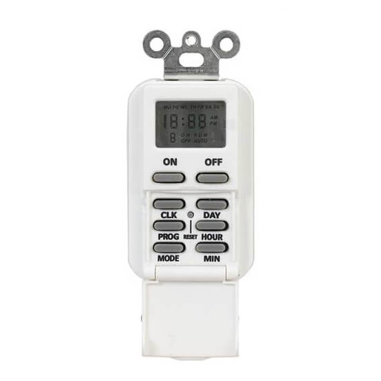 Intermatic EI500WC 7-Day 120 VAC 60 Hz 15 Amp White Programmable Timer