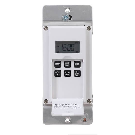 Intermatic EJ600 TIMER IN-WALL 1MIN TO 7 DAYS 120VAC