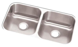 Elkay DCFU31189 Equal Double Bowl Undermount Sink 18 ga (31-3/4 inch L x 18-1/4 inch W x 9 inch D)