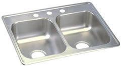 Dayton D225193 Kitchen Sink 25 x 19 x 6-5/16 Double Bowl 3-Hole Replacement MPN