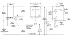 Elkay EHFSA8L1Z Water Cooler 8 GPH Wall Mount Non-Filtered