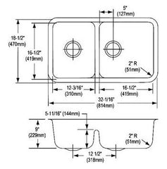 Elkay ELUHAQD32179 Lustertone Classic Stainless Steel 2-Bowl Undermount Sink