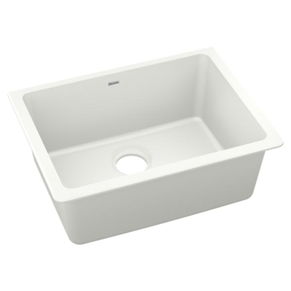 Elkay ELXU2522PA0 Quartz Luxe 24-5/8 x 18-1/2 x 9-1/2 Single Bowl Undermount Sink Parchment