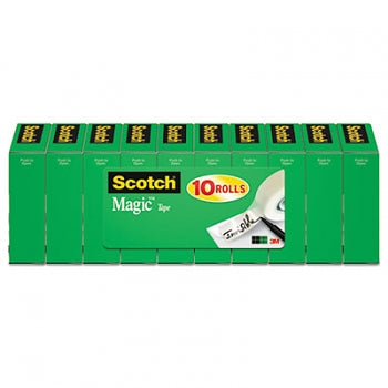 3M 3M MMM810P10K 3/4 inchesW Magic Tape (3/4 inches x 1000 inches, 10 Pack) 810-P10K