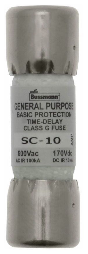 Eaton SC-10 Time Delay Fuse 10A 600VAC/170VDC Replacement MPN SC-10