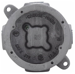 Crouse-Hinds GRFX219 Conduit Outlet Box With Lugs, Feraloy Iron Alloy, 1-3/8 Inside Depth, 17.8 cu-in Capacity